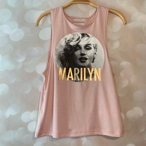 Marilyn Monroe Blush Pink Graphic Tank Top